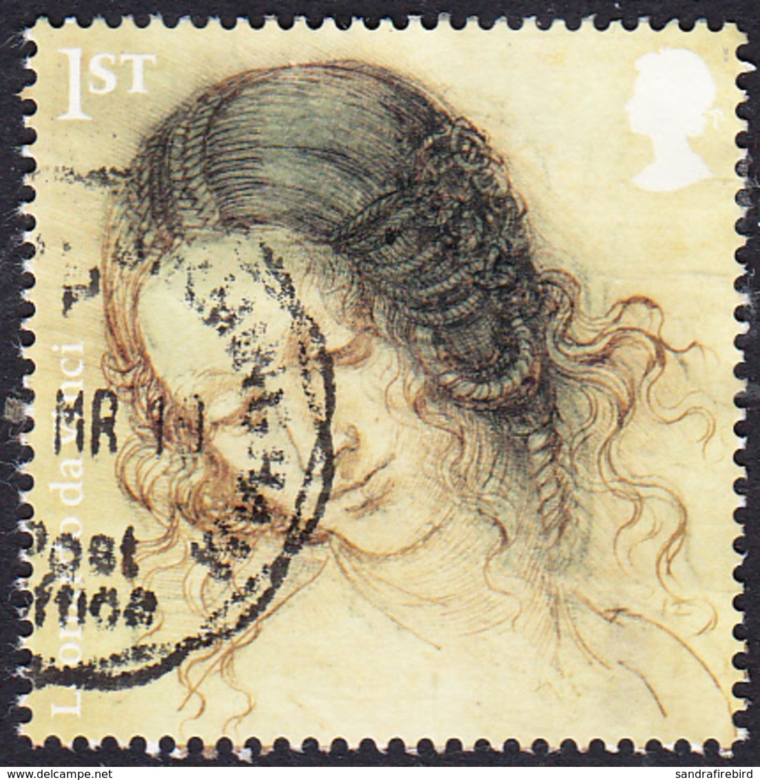 2019 GB  Leonardo Da Vinci Sketchwork - The Head Of Leda 1st SG4175 Used - Used Stamps