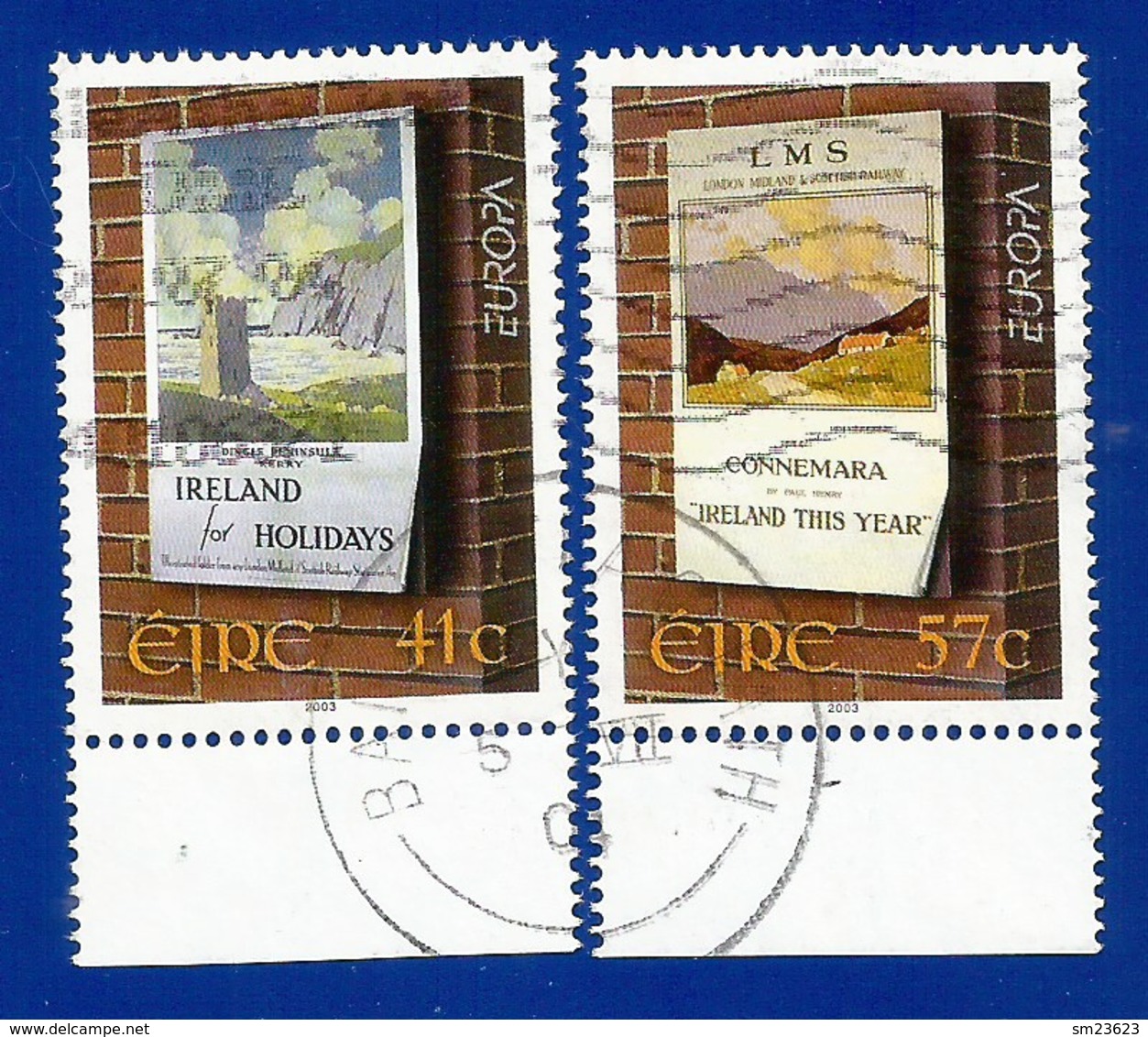Irland / Eire  2003   Mi.Nr. 1499 / 1500  , EUROPA CEPT -  Plakatkunst - Gestempelt / Fine Used / (o) - 2003