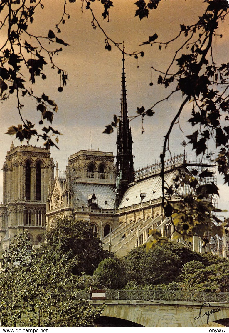 Carte GRAND FORMAT PARIS-75-Cathédrale Notre-Dame 1163-1260-Flèche Brulée 15-04-2019-Eglise-Religion - Eglises