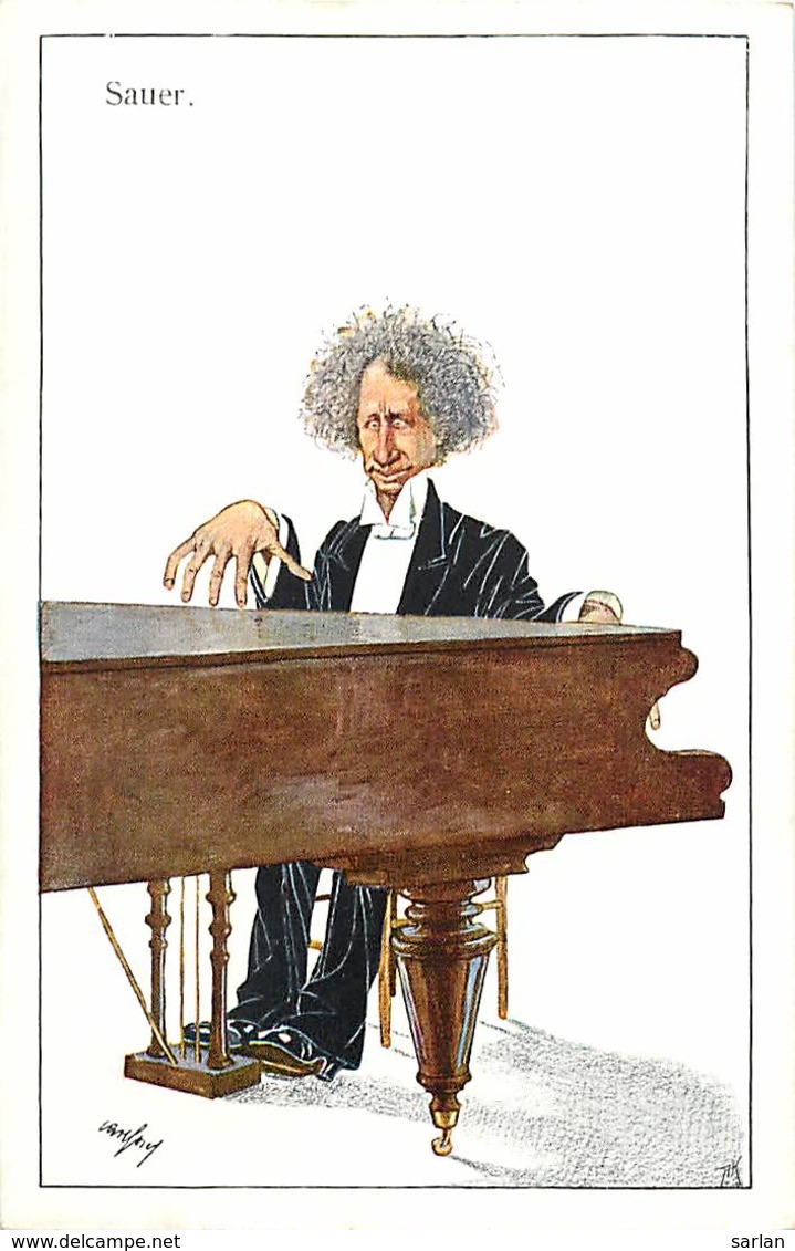 Illustration De Carl Josef Pollak , Musicien Pianiste SAUER , * 424 08 - 1900-1949