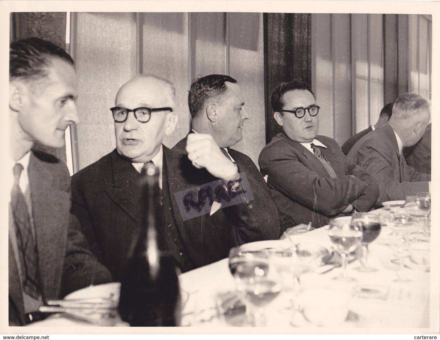 PHOTO ANCIENNE,73,SAVOIE,BANQUET DE LA PERCEE DE LA CENTRALE SOUTERRAINE CONSTRUITE,OUVRIERS,HOMMES POLITIQUES,RARE - Places