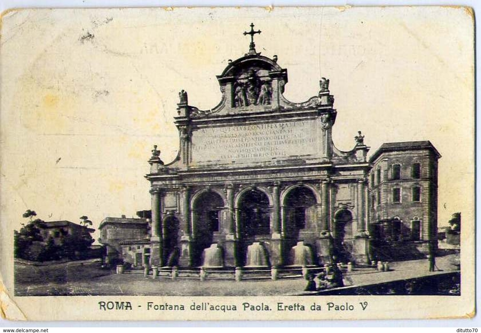 Roma - Fontana Dell'acqua Paola - Eretta Da Paolo V - Formato Piccolo Viaggiata – E 11 - Altri & Non Classificati