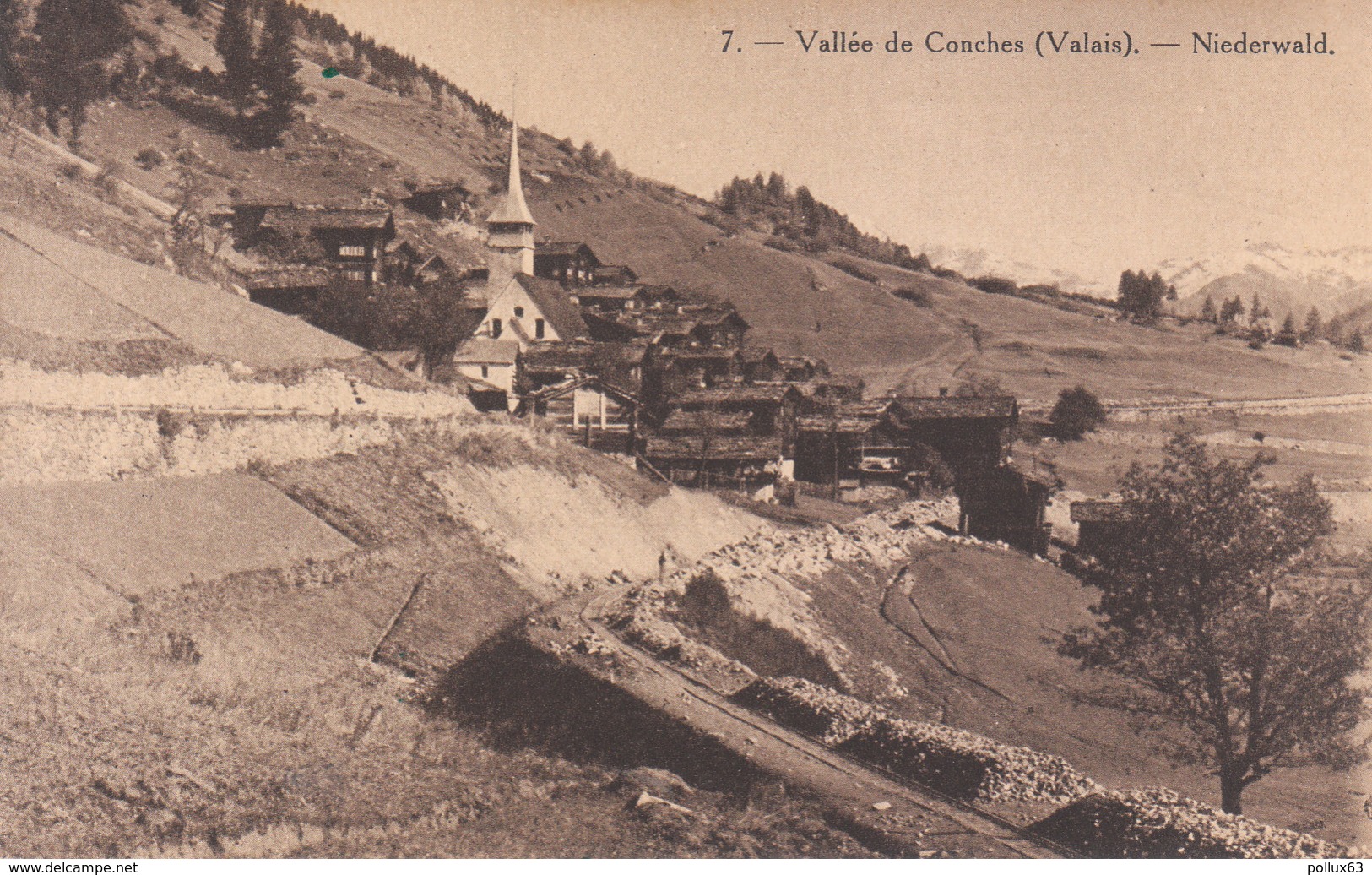 CPA NIEDERWALD (SUISSE) VALLEE DE CONCHES - COMPAGNIE SUISSE DU CHEMIN DE FER DE LA FURKA - LIGNE BRIGUE-FURKA-DISSENTIS - Brigue-Glis 