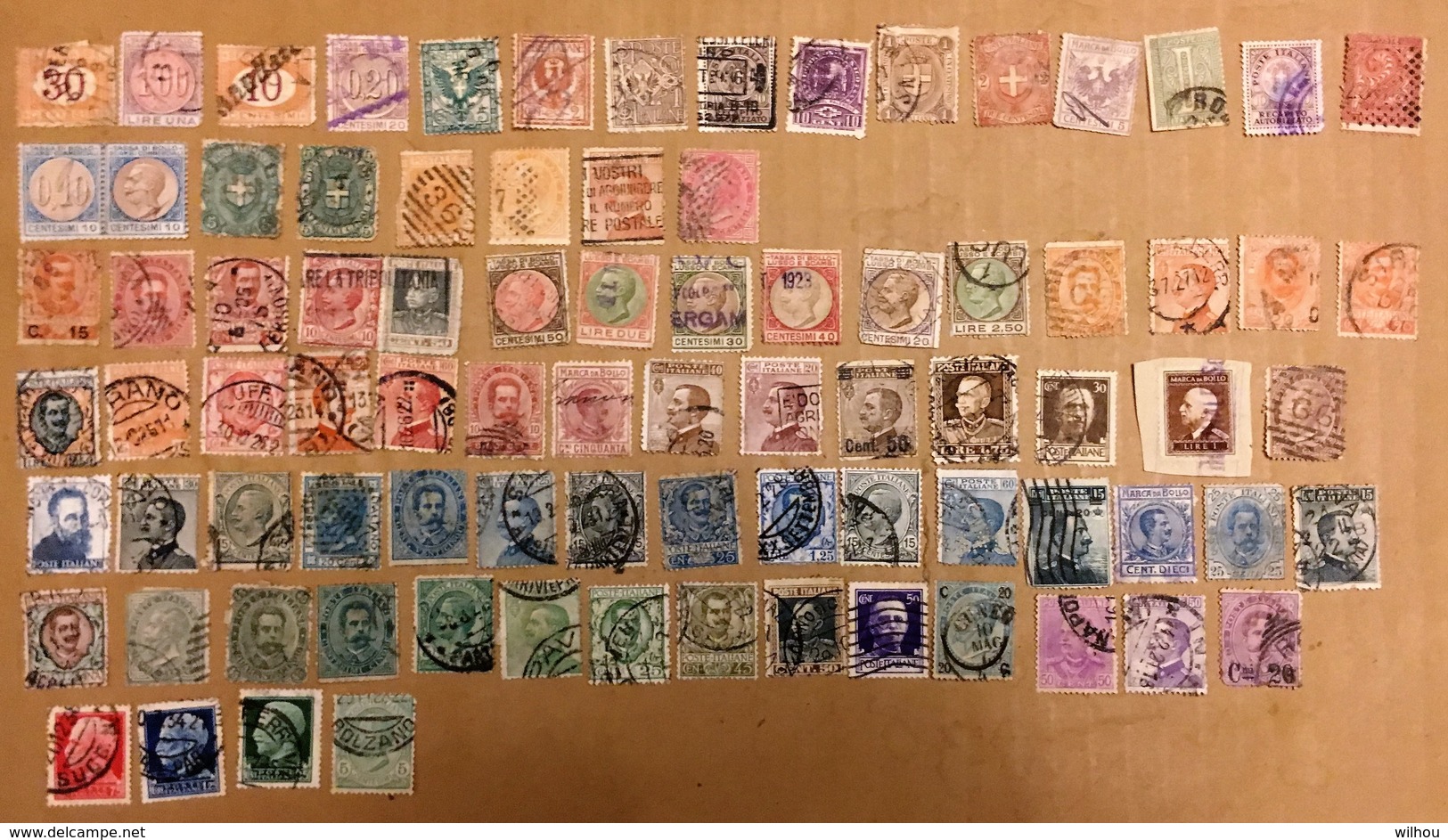 LOT DE 85 TIMBRES OBLITERES TOUS DIFFERENTS TRES ANCIENS ROIS ITALIE - Collections