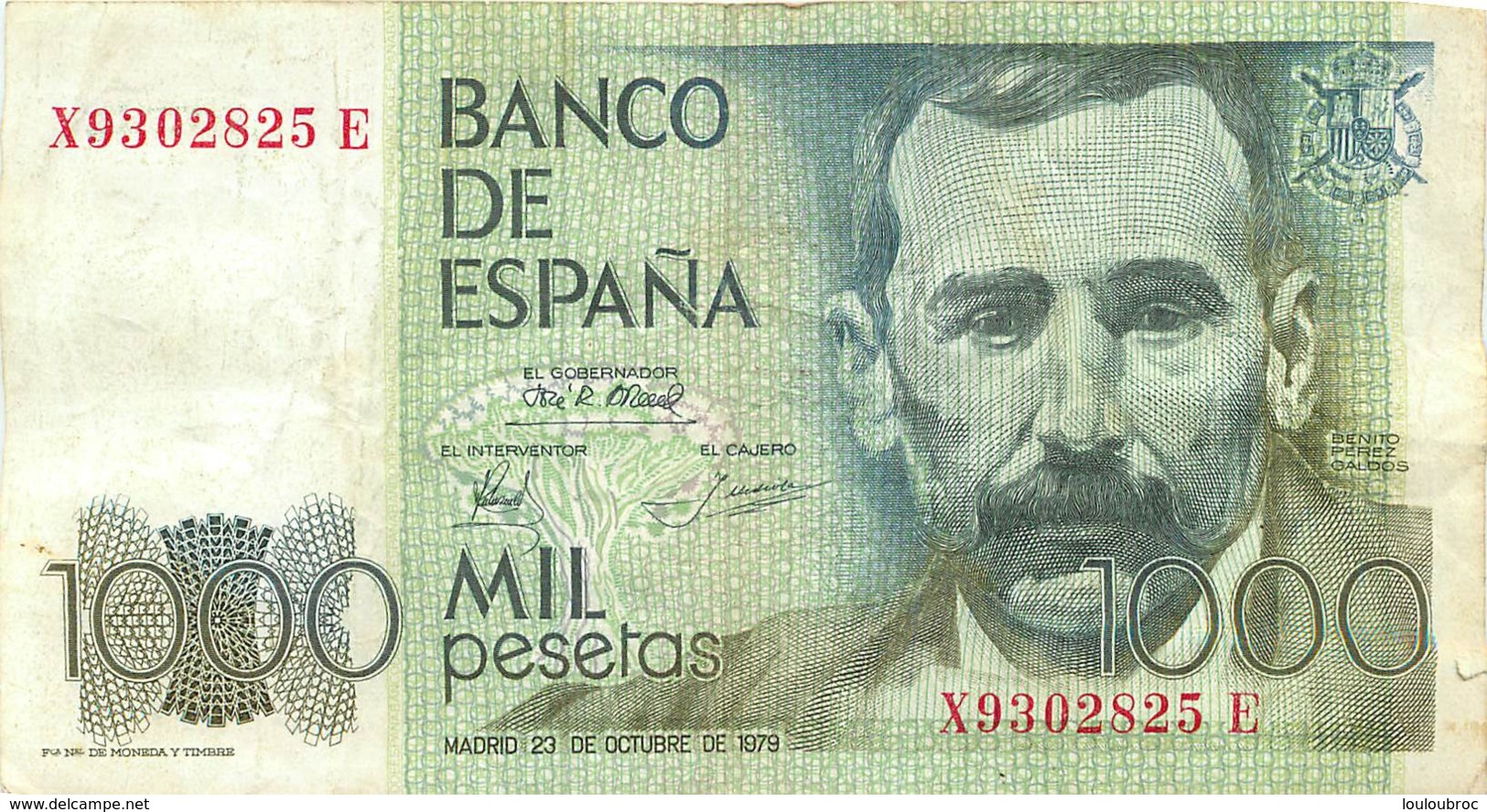 BILLET MIL PESETAS BANCO DE ESPANA  10/1979 - [ 4] 1975-… : Juan Carlos I