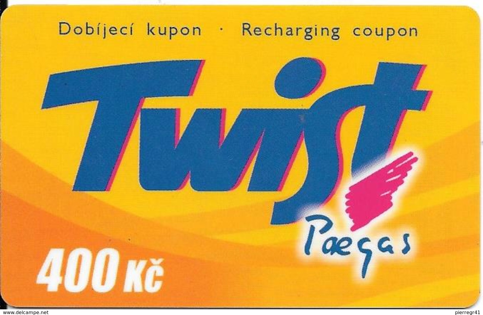 CARTE-PREPAYEE-GSM-TCHEQUIE TWIST 400Kc-Plastic Epais-TBE - Tchéquie