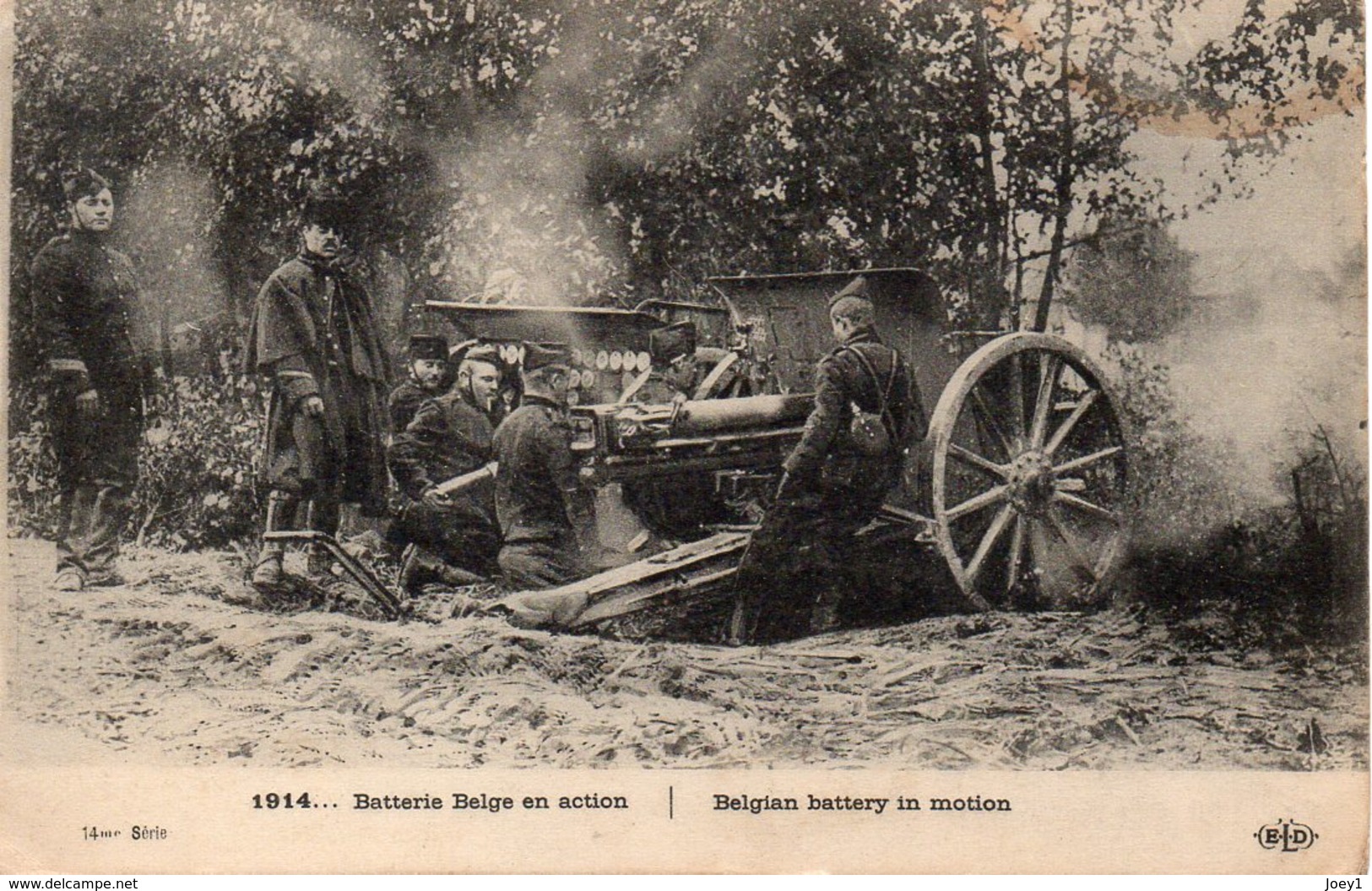 Cpa 1914 Batterie Belge En Action - War 1914-18