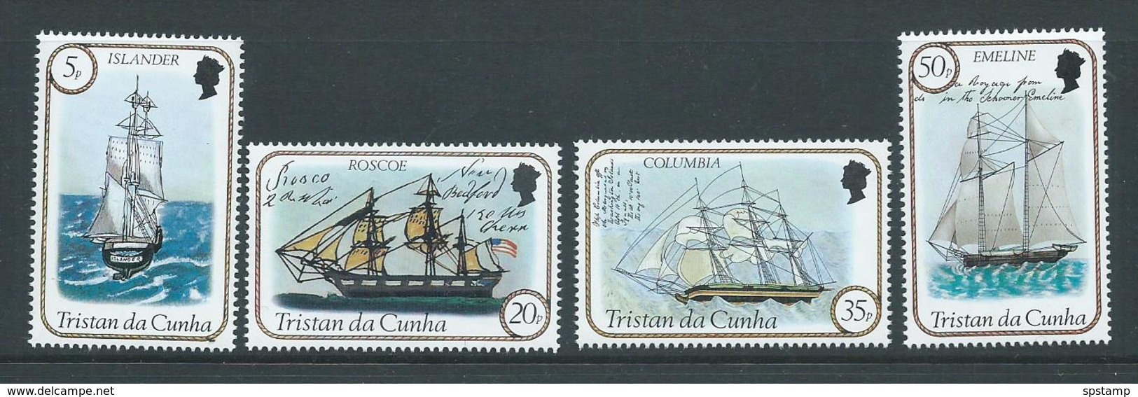 Tristan Da Cunha 1983 Sailing Ships II Set 4 MNH - Tristan Da Cunha