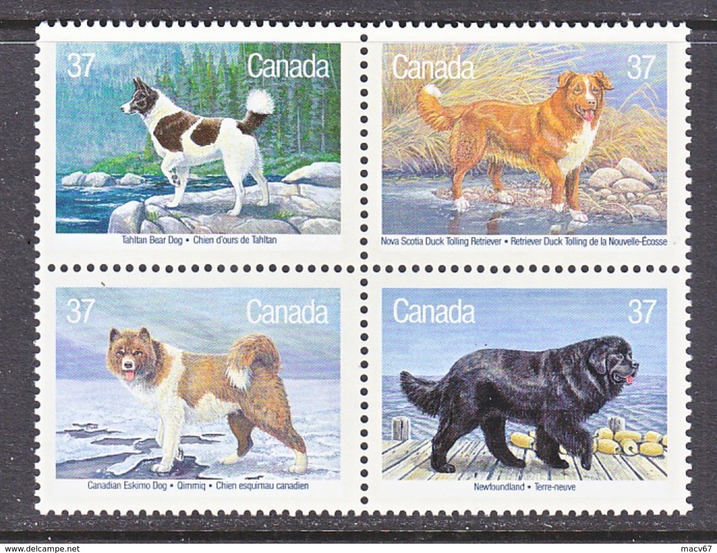 CANADA  1220 A   AT FACE VALUE  **  DOGS - Unused Stamps