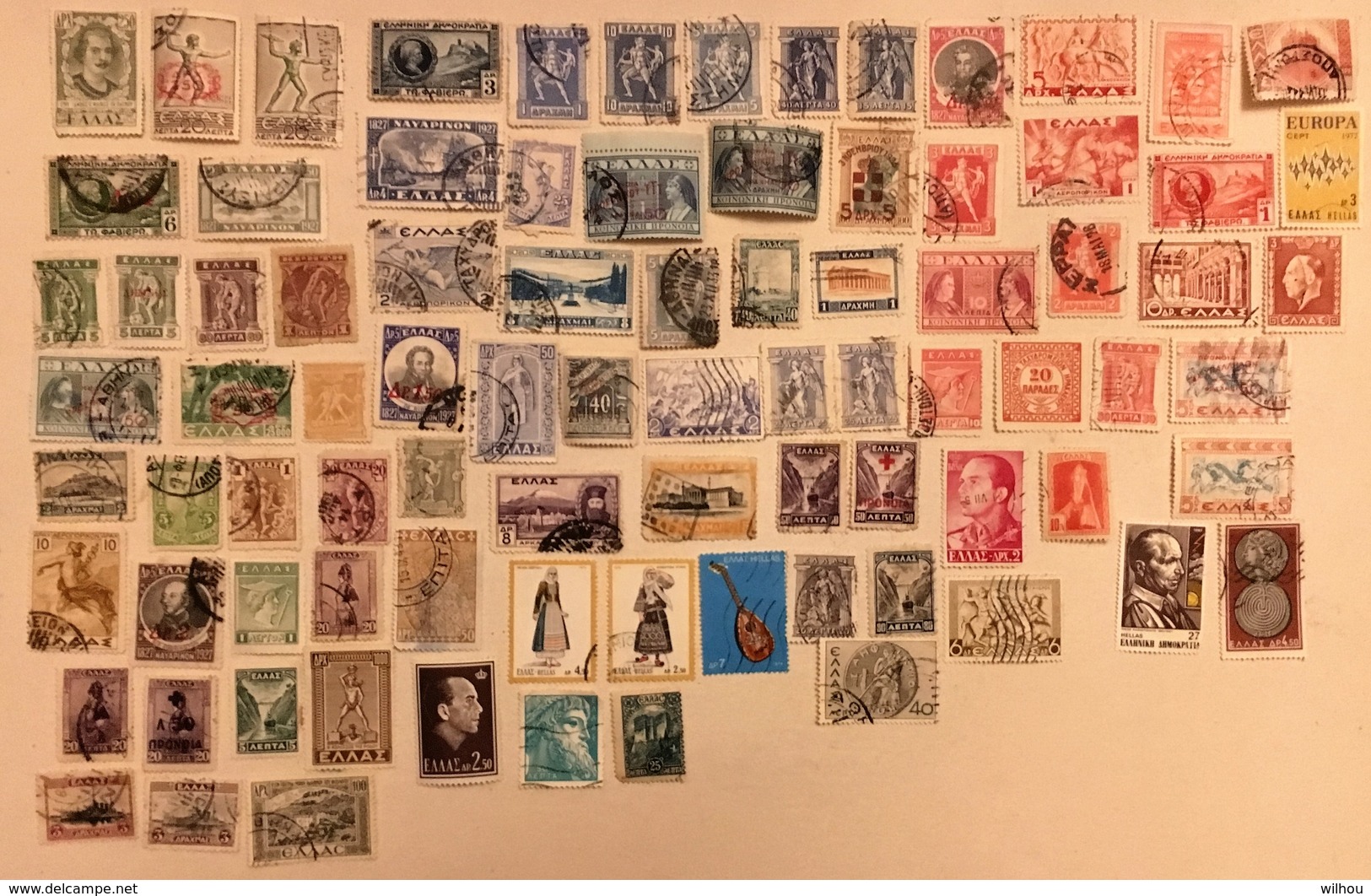 LOT DE 86 TIMBRES ANCIENS OBLITERES GRECE TOUS DIFFERENTS - Lotes & Colecciones