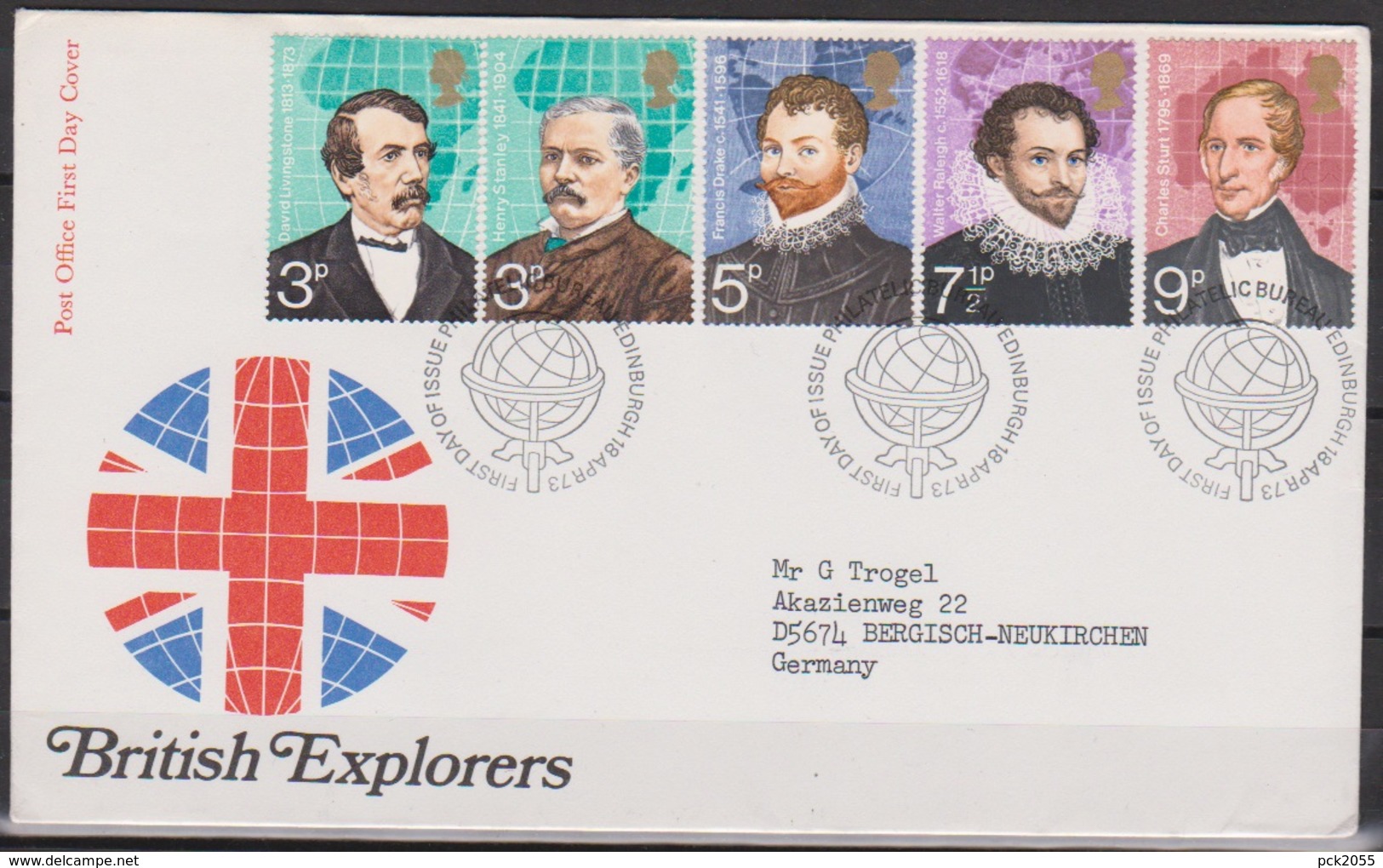 Grossbritannien 1973 MiNr.616 - 620 FDC Britische Forscher ( D 3413 )günstige Versandkosten - 1981-1990 Dezimalausgaben