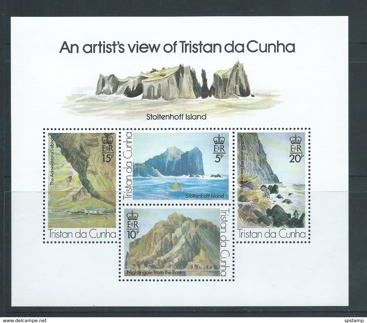 Tristan Da Cunha 1980 Painting Of Scenes Miniature Sheet MNH - Tristan Da Cunha