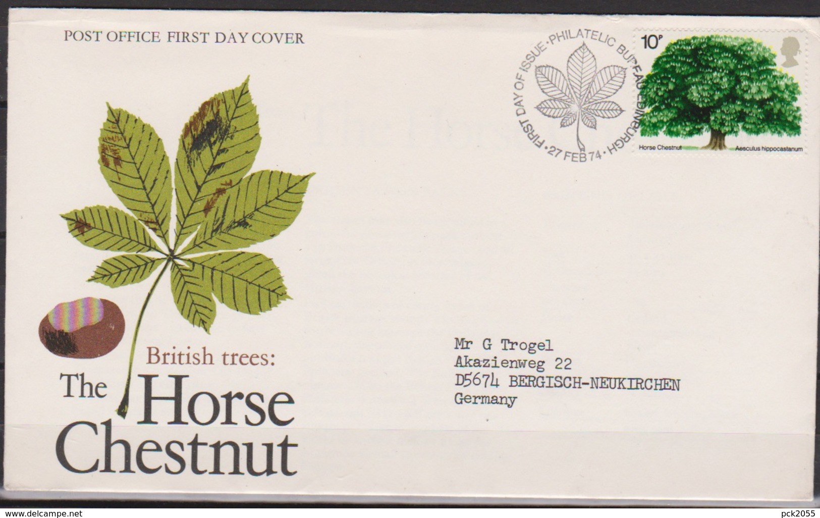 Grossbritannien 1974 MiNr.645 FDC  Britische Bäume ( D 715 )günstige Versandkosten - 1981-1990 Dezimalausgaben