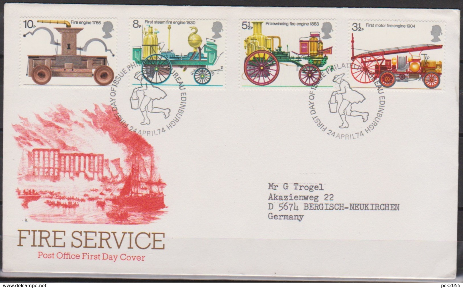 Grossbritannien 1974 MiNr.646 - 649 FDC  Britische Bäume ( D 6731 )günstige Versandkosten - 1981-1990 Dezimalausgaben