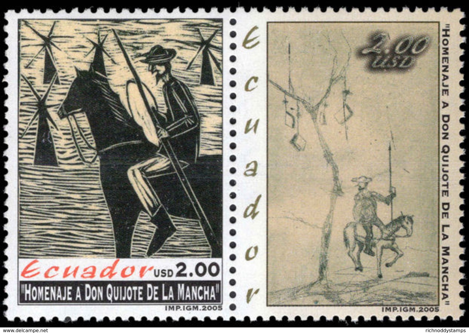 Ecuador 2005 Don Quixote Unmounted Mint. - Ecuador