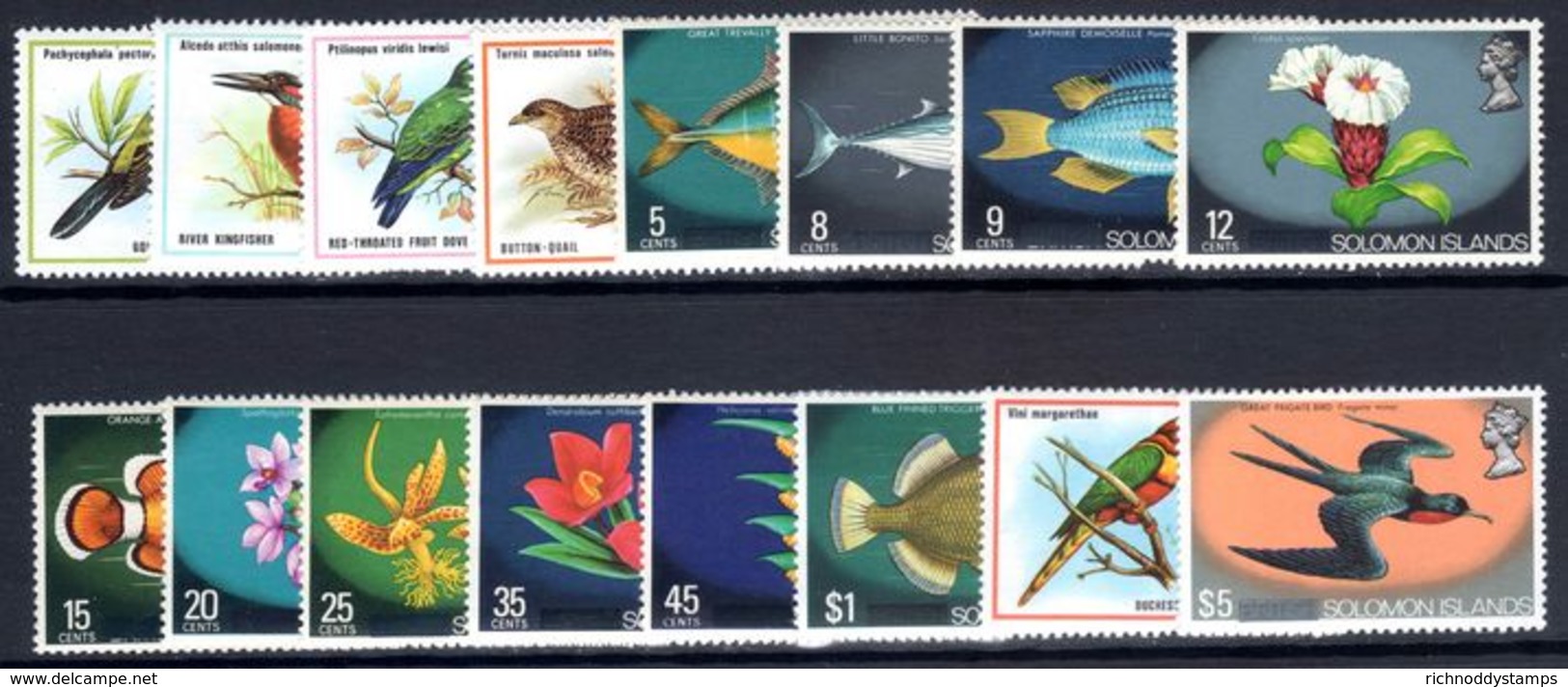 British Solomon Islands 1975 British Obliterated Set Unmounted Mint. - Salomonen (...-1978)