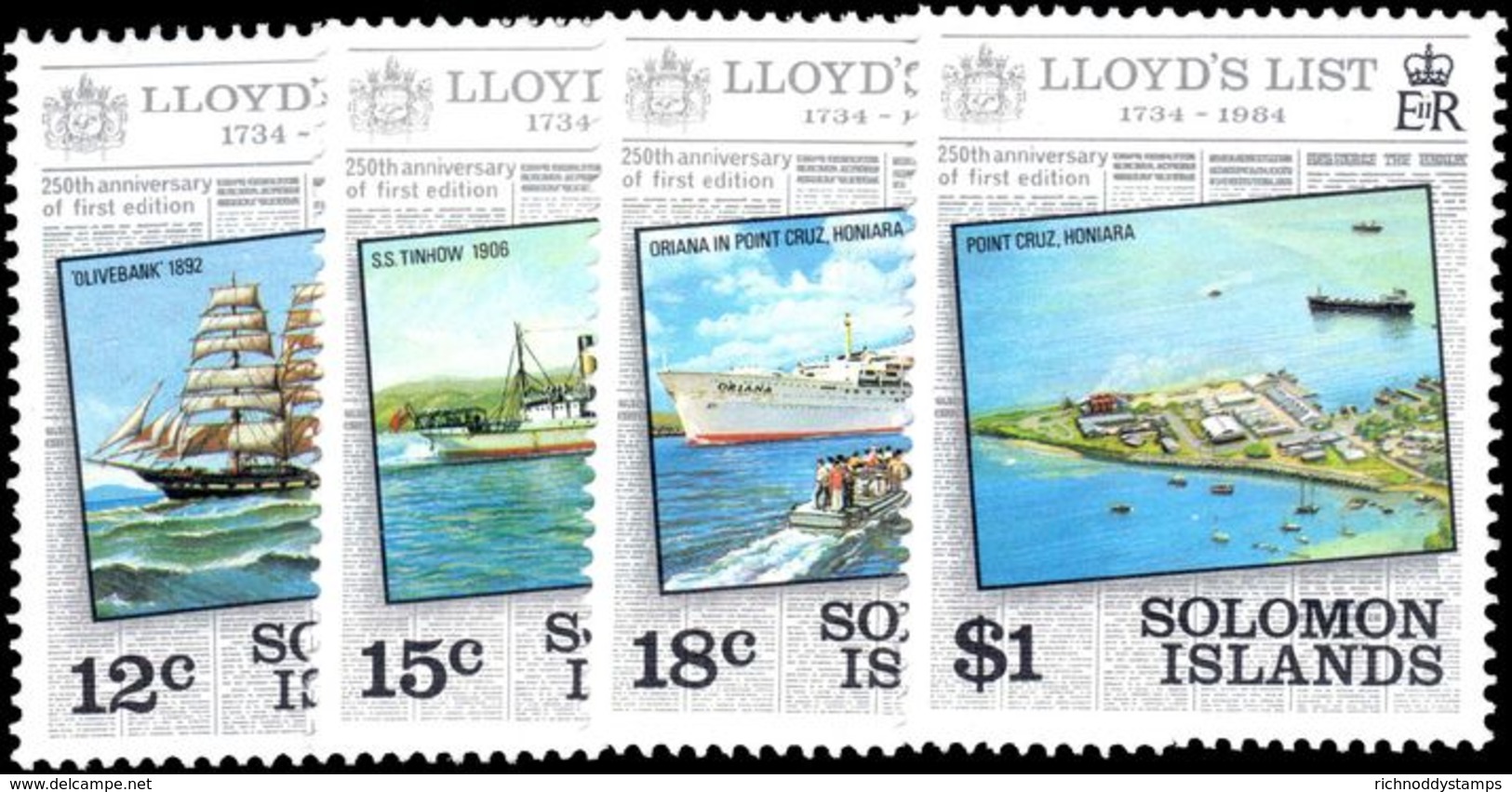 Solomon Islands 1984 Lloyds List Unmounted Mint. - Solomon Islands (1978-...)