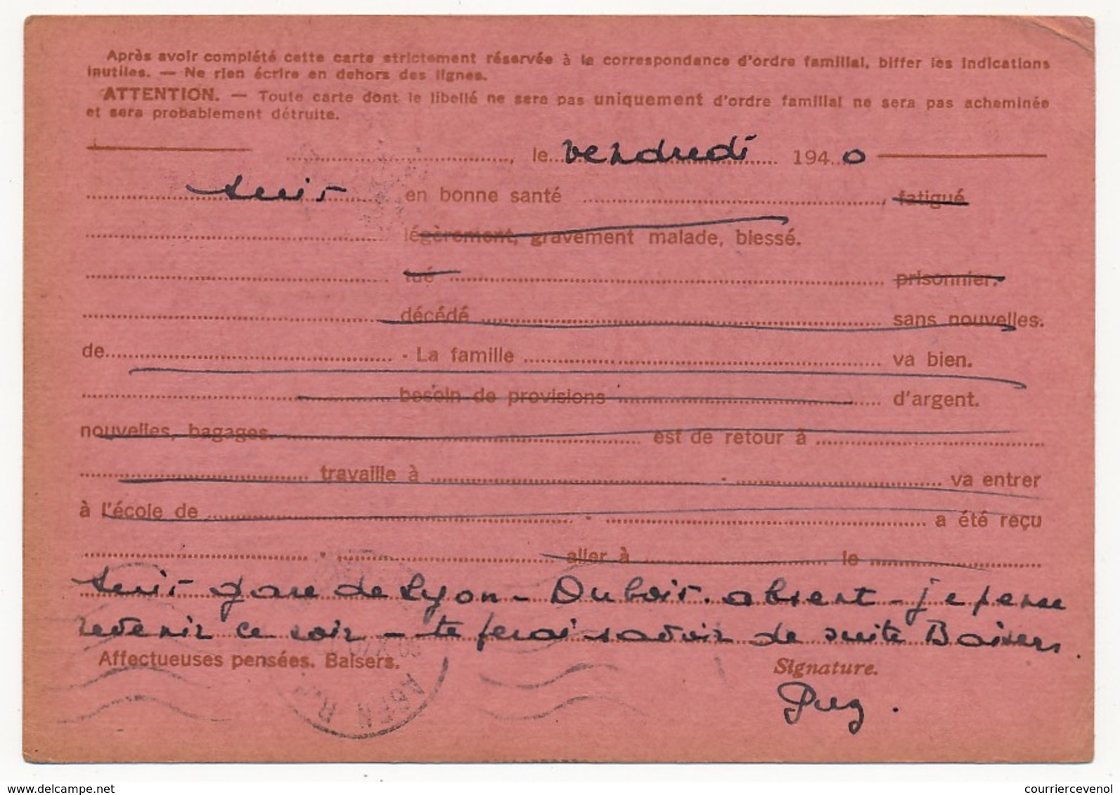 Carte Interzones Depuis Neuilly, Taxée 30c N°33 Pour Poste Restante - Cartes Postales Types Et TSC (avant 1995)