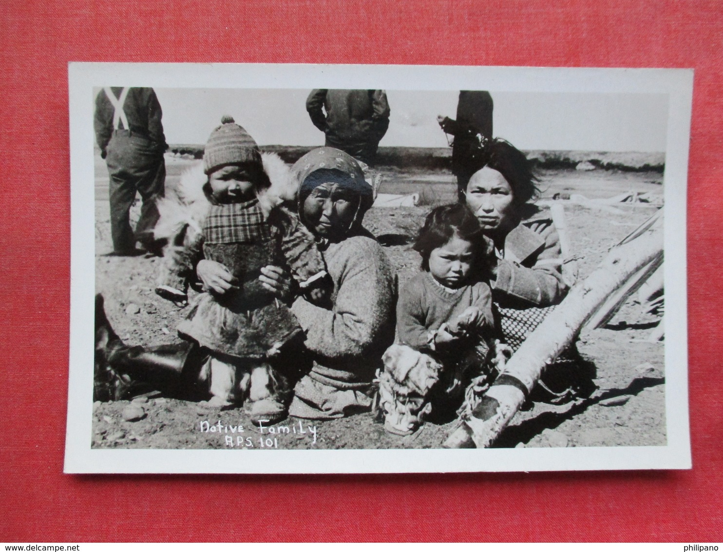 RPPC Eskimo  Native Family        Ref 3309 - Native Americans