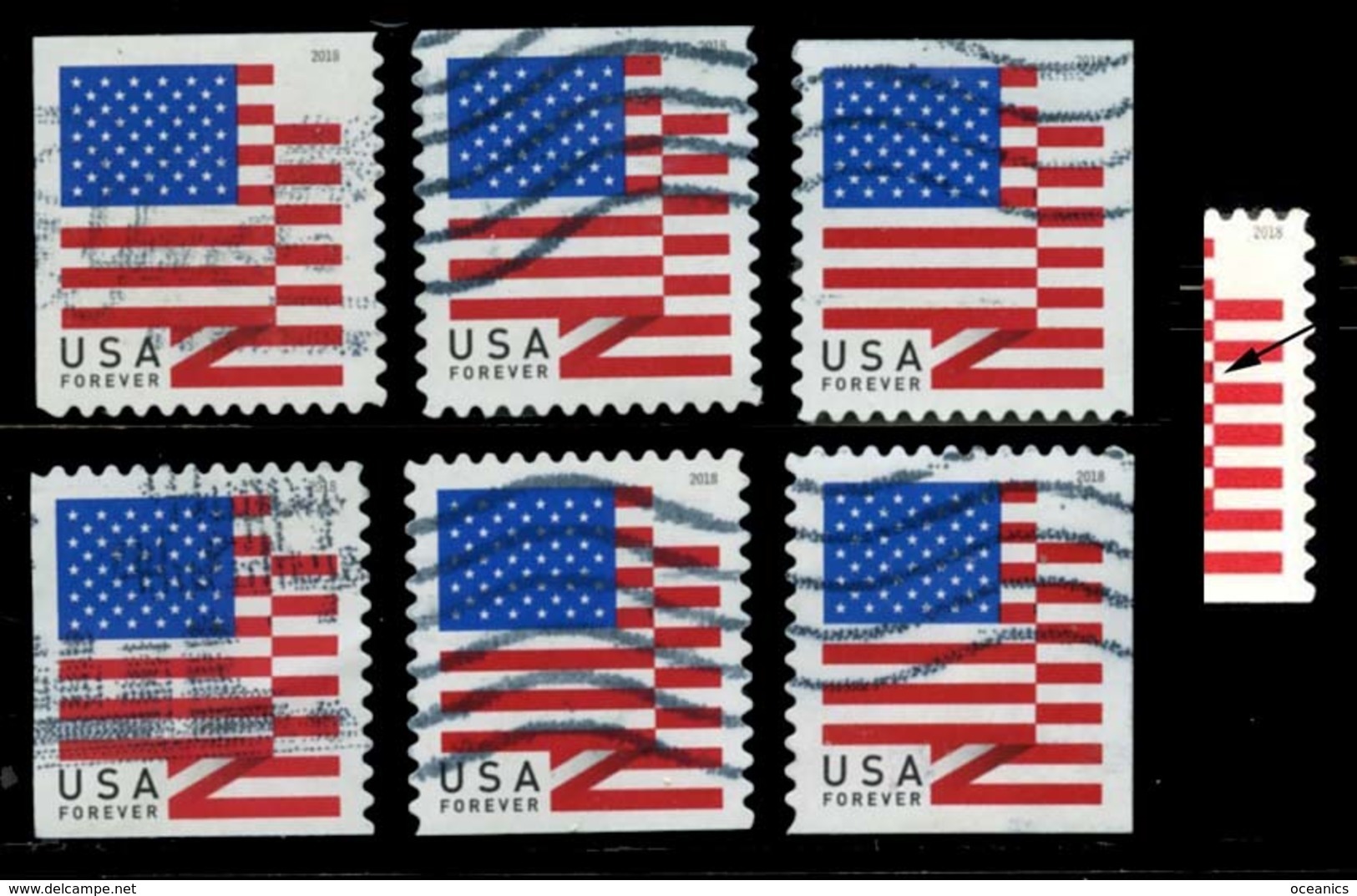 Etats-Unis / United States (Scott No.5262 - FLAG Set) (o) All Position - Used Stamps