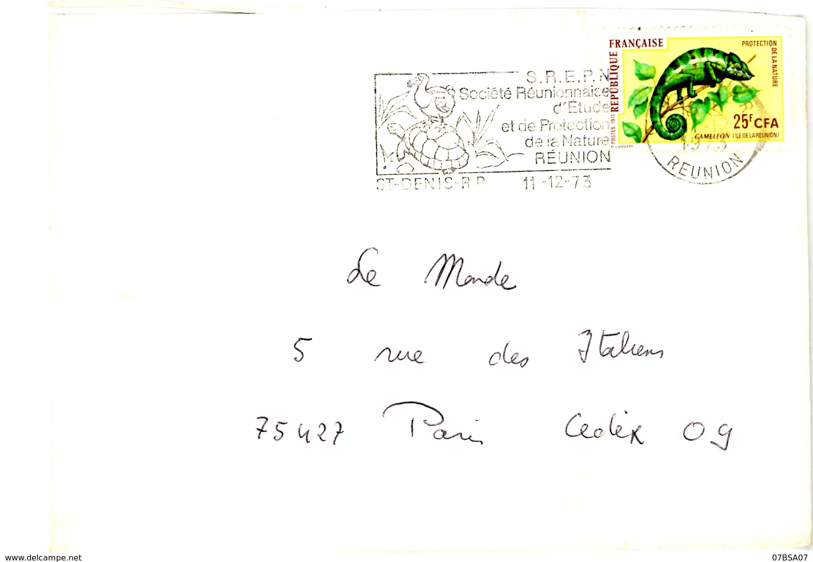 REUNION CFA 1957/74 ENV 21 LETTRES AVION AVEC TIMBRES CFA VOIR SCANS INDIVIDUELS POIDS 61 GRS AVANT EMBALAGE - Lettres & Documents