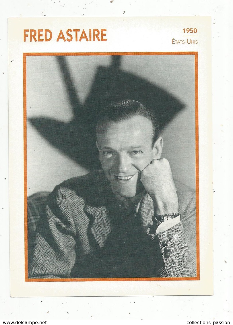 Photographie, Portrait De STARS, Cinéma ,acteur , Fred ASTAIRE ,1950,  Photo Koball , 2 Scans ,fiche Descriptive - Personalità