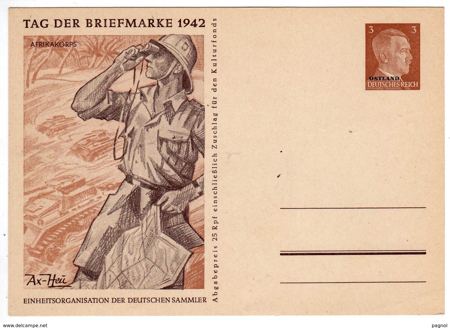 Allemagne :III Reich : Tag Der Briefmarke 1942 - Journée Du Timbre ( Entier Postal ) - Briefmarken (Abbildungen)