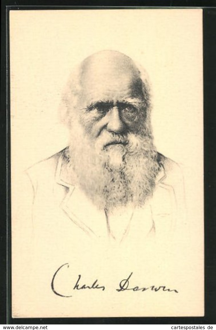 AK Naturforscher Charles Darwin, Portrait Mit Bart - Sonstige & Ohne Zuordnung