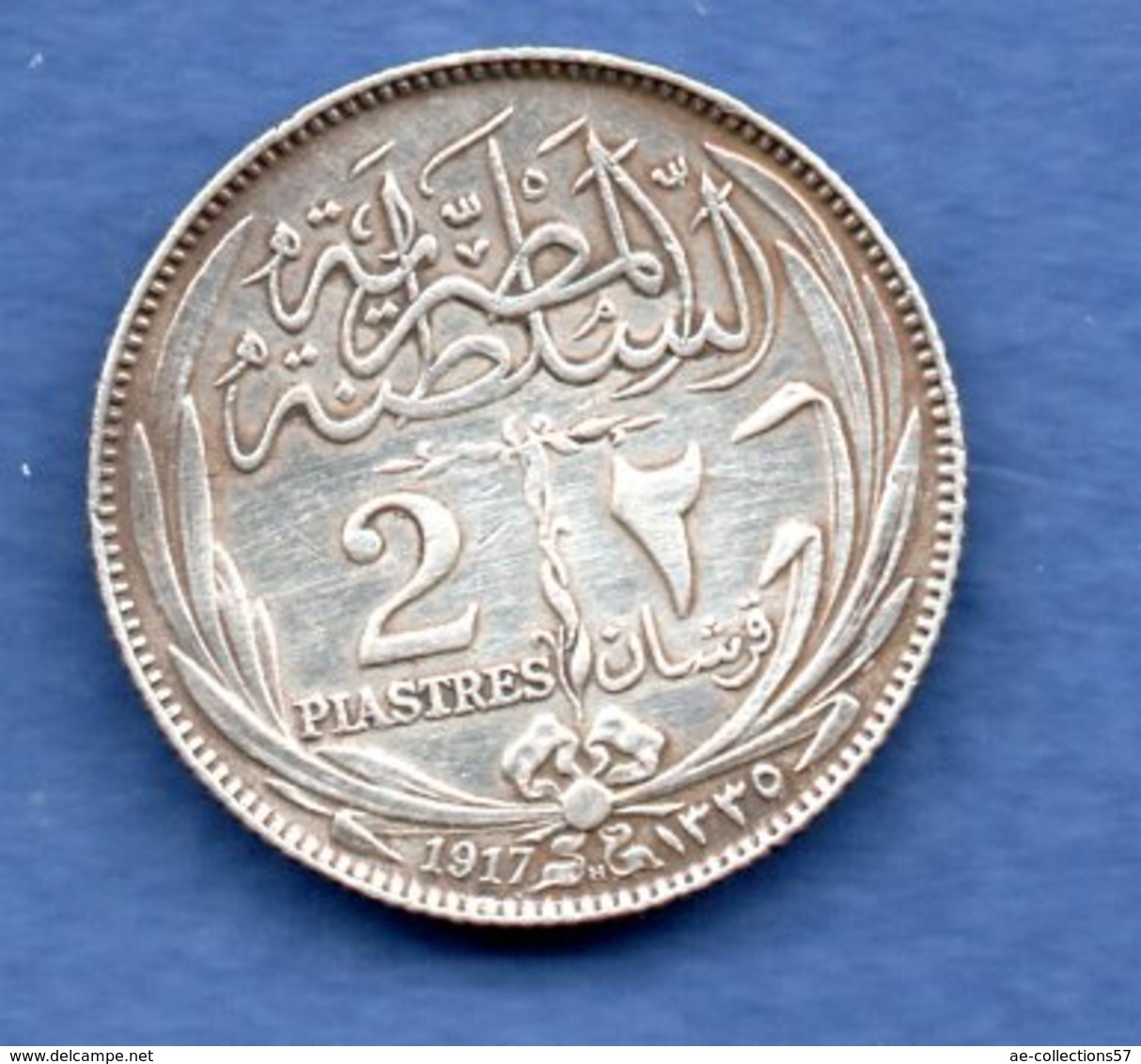 Egypte  -2 Piastres 1917 -  Km # 317.1 -  état   TTB - Egypte