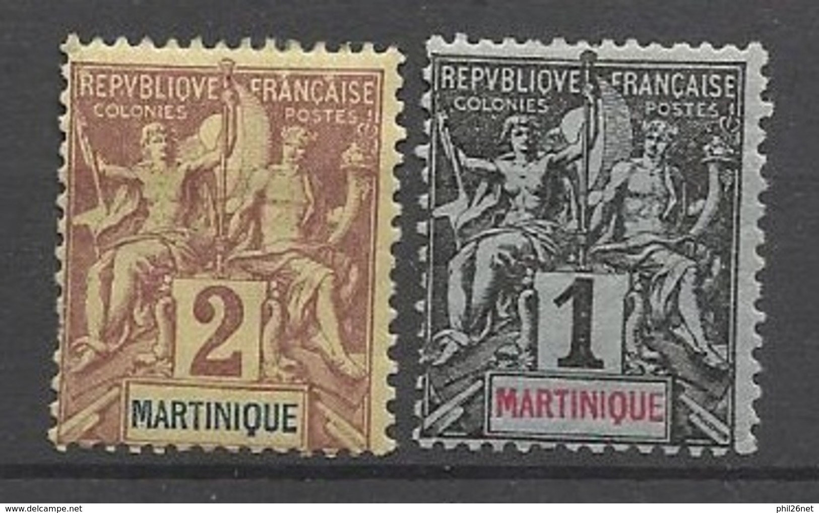 Martinique N°31  Et 32    Neufs  *   B/TB     - Ungebraucht