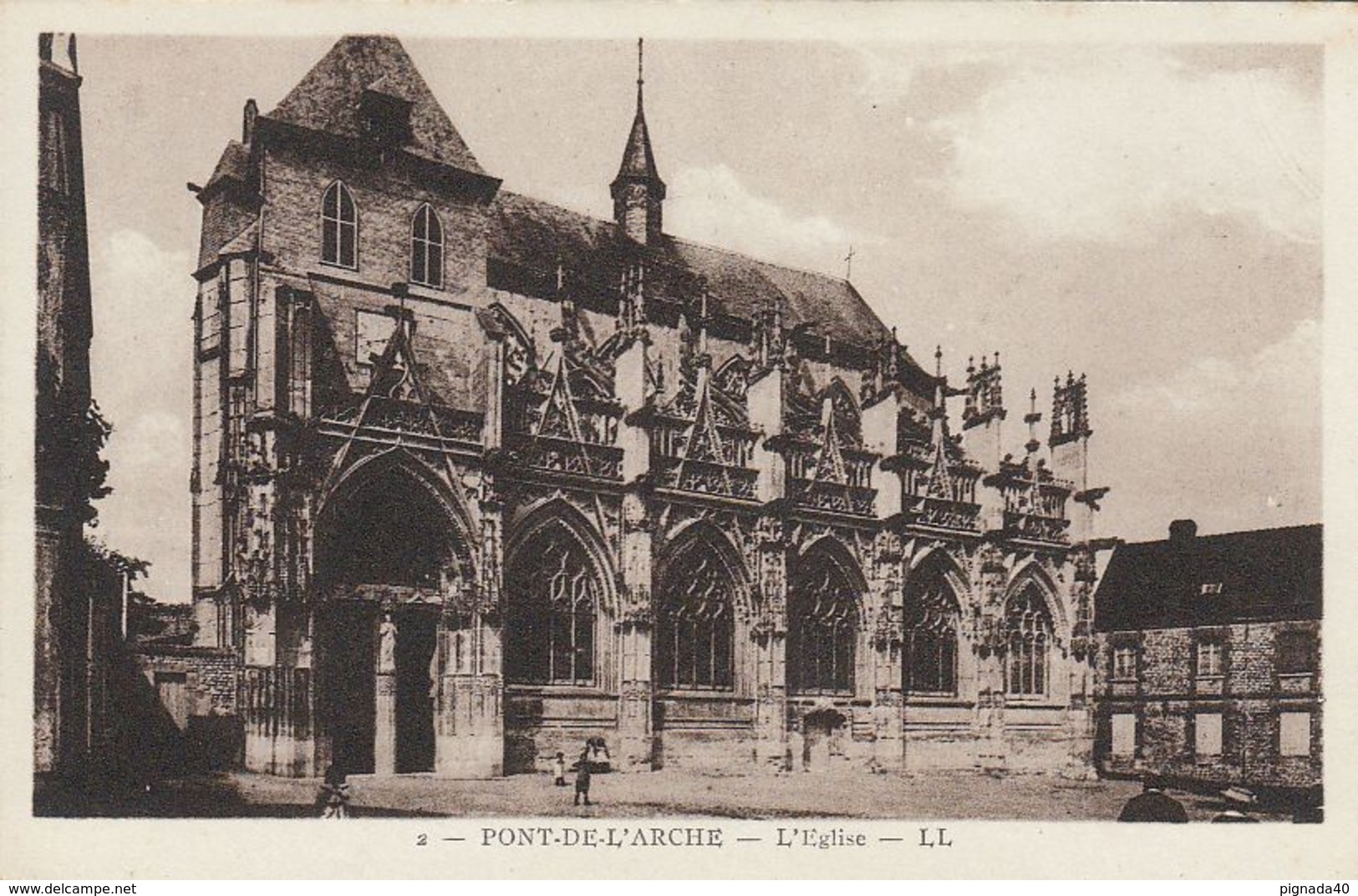 Cp , 27 , PONT-DE-L'ARCHE , L'Église - Pont-de-l'Arche