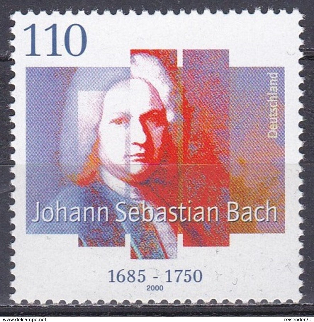 Deutschland Germany 2000 Persönlichkeiten Kultur Culture Musik Music Komponisten Bach Gemälde Painting Ihle, Mi. 2126 ** - Neufs