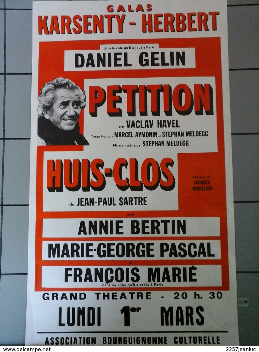 Affiche - Galas Karsanty Herbert Avec Daniel Gelin - Affiches & Posters