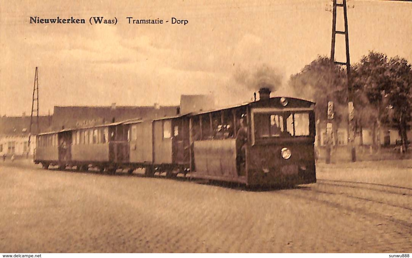 Nieuwkerken (Waas) - Tramstatie - Dorp (top Animation, Tram Tramway Stoom) - Sint-Niklaas