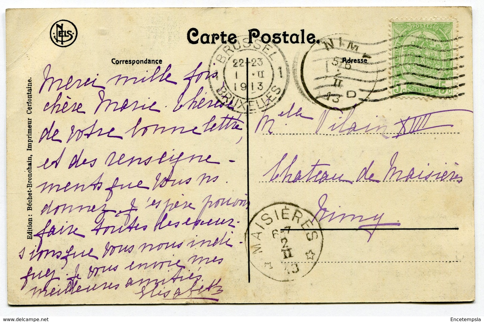 CPA - Carte Postale - Belgique - Cerfontaine - L'Eglise - 1913 (M8305) - Cerfontaine