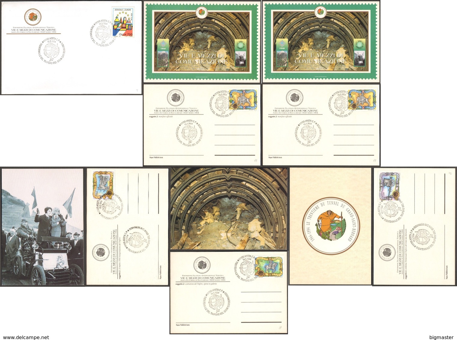 1994 Trentennale Traforo Gran San Bernardo 5 Cartoline In Busta - Altri & Non Classificati