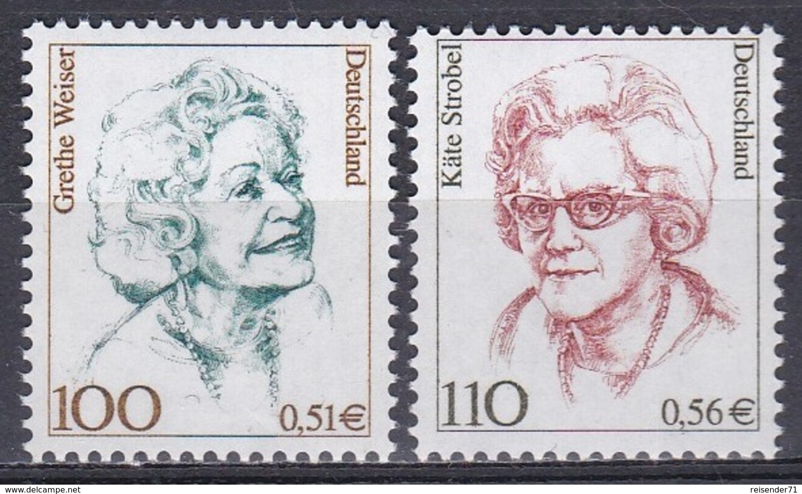 Deutschland Germany 2000 Persönlichkeiten Schauspieler Kabaraett Politiker Politicians Weiser Strobel, Mi. 2149-0 ** - Unused Stamps