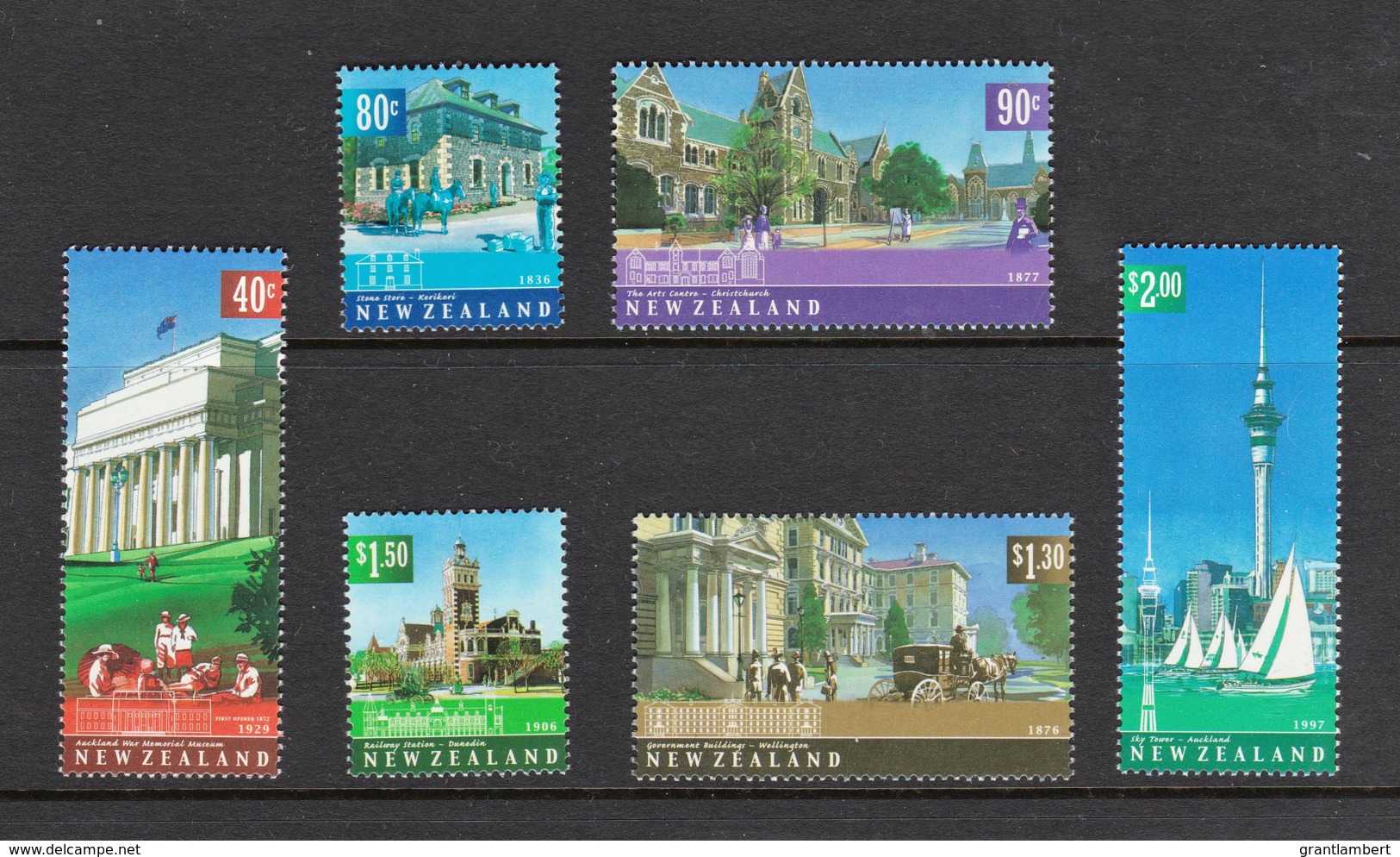 New Zealand 2002 Architectural Heritage Set Of 6 MNH - Unused Stamps