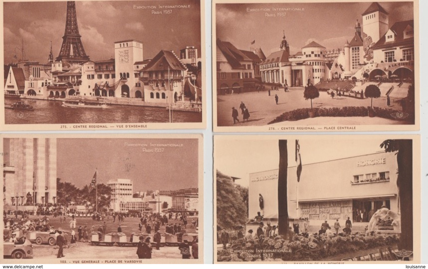 19 / 4 / 420. - PARIS  EXPOSITION INTERNATIONALE   - 1937.  - 9  CPA  - Toutes Scanées - Exhibitions
