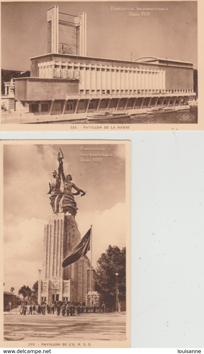 19 / 4 / 420. - PARIS  EXPOSITION INTERNATIONALE   - 1937.  - 9  CPA  - Toutes Scanées - Exhibitions