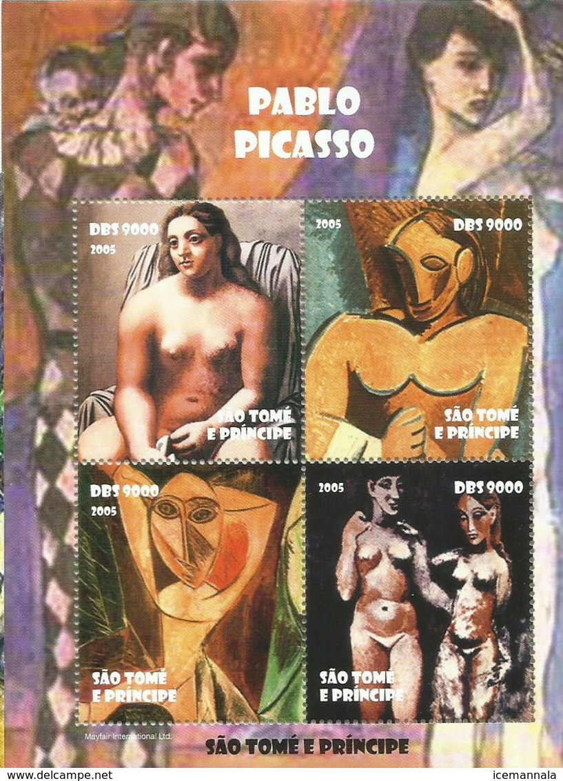 SANTO TOME Y PRINCIPE    H/B  PABLO PICASSO     MNH  ** - Sao Tomé Y Príncipe