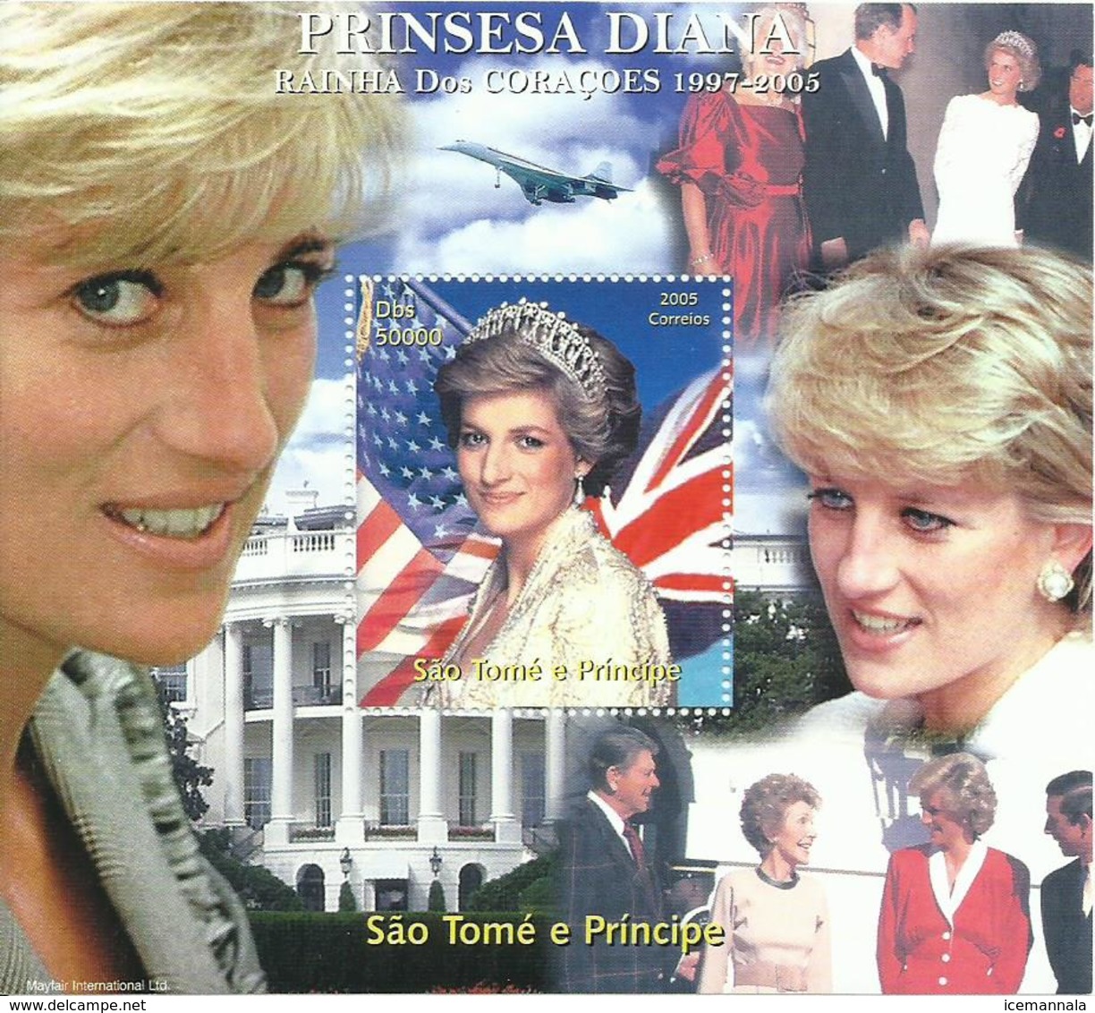 SANTO TOME Y PRINCIPE    H/B   PRINCESA DIANA    MNH  ** - Sao Tomé Y Príncipe