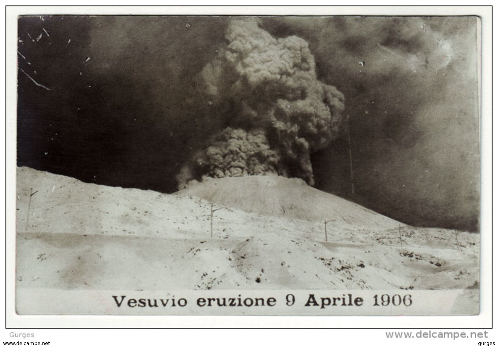 NAPOLI Vesuvio Fotografica Eruzione Del 9 Aprile 1906 N.P.G. - Napoli