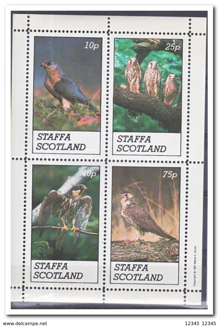 Staffa 1981, Postfris MNH, Birds Of Prey - Schotland