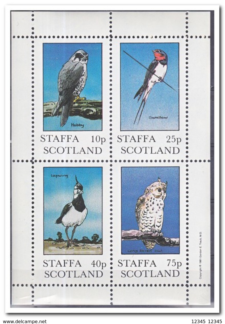 Staffa 1981, Postfris MNH, Birds, Owls - Schotland