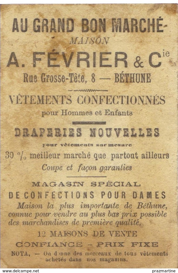 Chromo Au Grand Bon Marché Maison A. FEVRIER Béthune 4 - Other & Unclassified