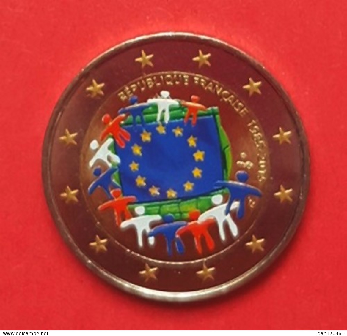 FRANCE 2015 - DRAPEAU EUROPEEN - 2 EUROS COMMEMORATIVE COULEUR - FARBE - COLORED - COLOR - France