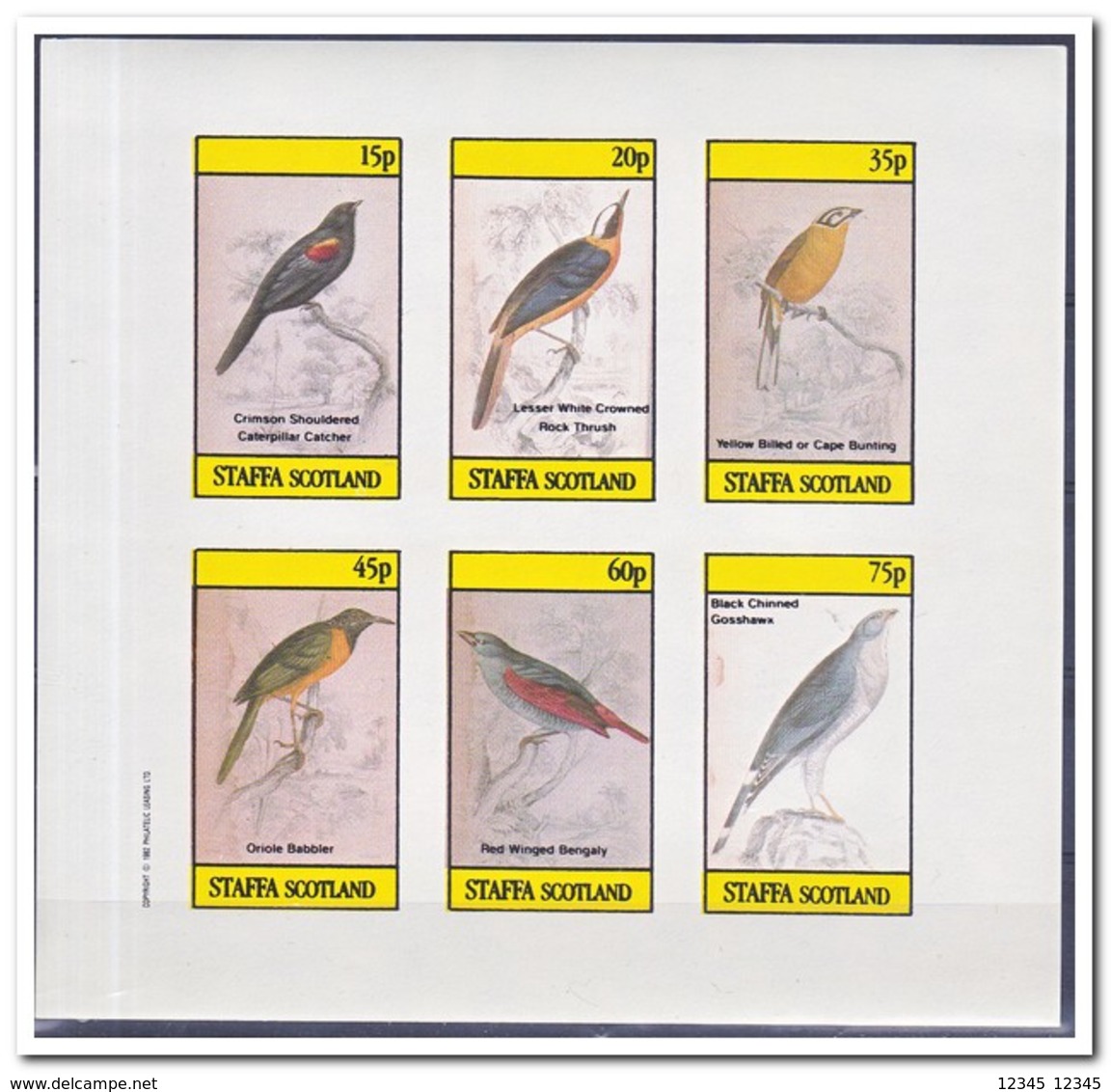 Staffa 1982, Postfris MNH, Birds - Schotland