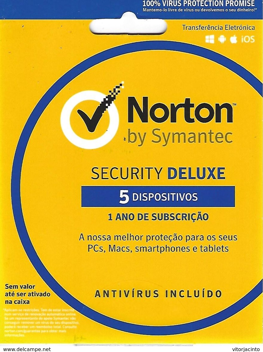 PORTUGAL - Gift Card - Norton Security DeLuxe - Cartes Cadeaux