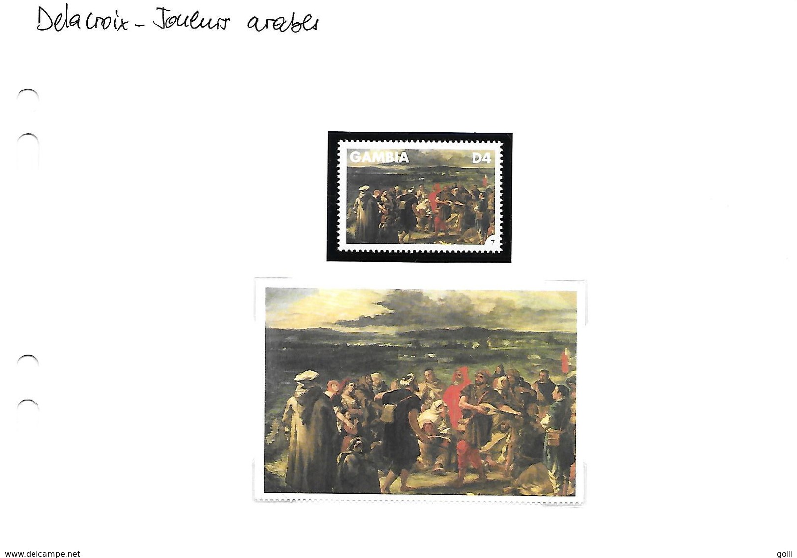 Delacroix - 12 Tableaux Avec Leur Vignette - Other & Unclassified